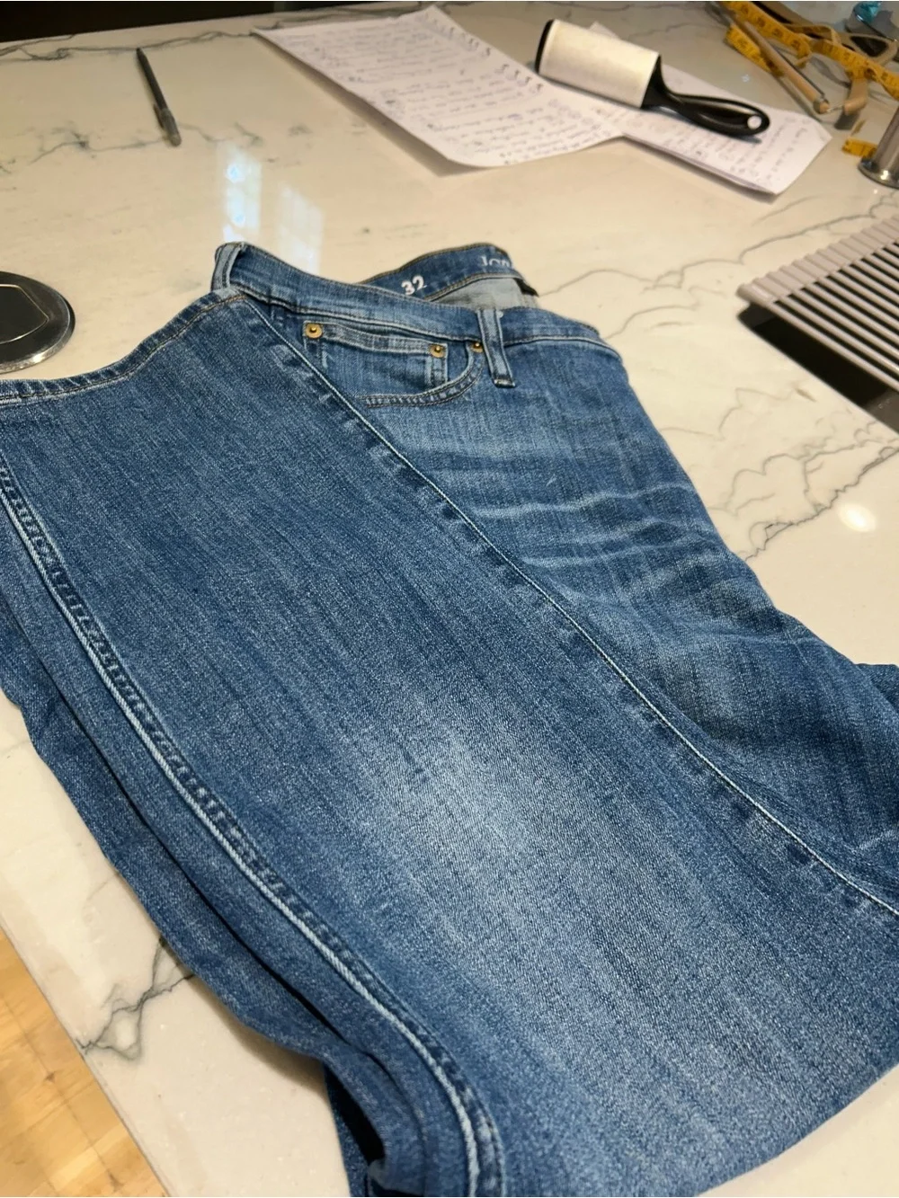 J. Crew medium blue slim straight denim jeans